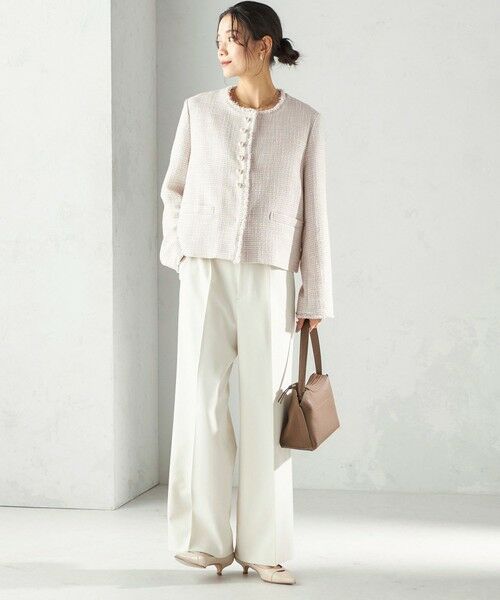 SHIPS / シップス その他パンツ | 《予約》〈手洗い可能〉ダブル クロス セミ ワイド パンツ（セレモニー対応可） | 詳細7