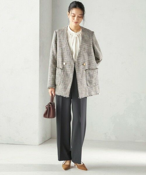 SHIPS / シップス その他パンツ | 《予約》〈手洗い可能〉ダブル クロス セミ ワイド パンツ（セレモニー対応可） | 詳細30