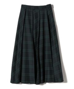 SHIPS / シップス ロング・マキシ丈スカート | SHIPS Primary Navy Label:フラノ パネル チェック フレア スカート