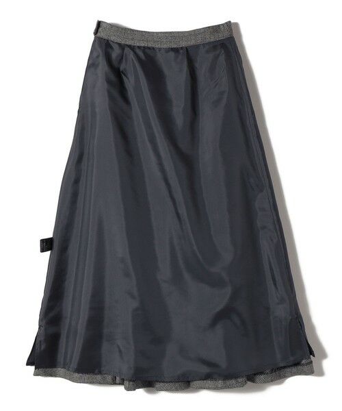 SHIPS / シップス ロング・マキシ丈スカート | SHIPS Primary Navy Label:フラノ パネル チェック フレア スカート | 詳細2