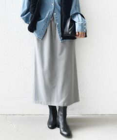 SHIPS / シップス ミニ・ひざ丈スカート | 〈手洗い可能〉両面起毛 ドロスト スカート