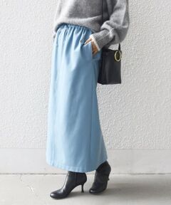 SHIPS / シップス ミニ・ひざ丈スカート | 〈手洗い可能〉両面起毛 ドロスト スカート