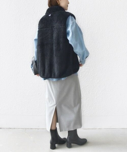 SHIPS / シップス ミニ・ひざ丈スカート | 〈手洗い可能〉両面起毛 ドロスト スカート | 詳細3