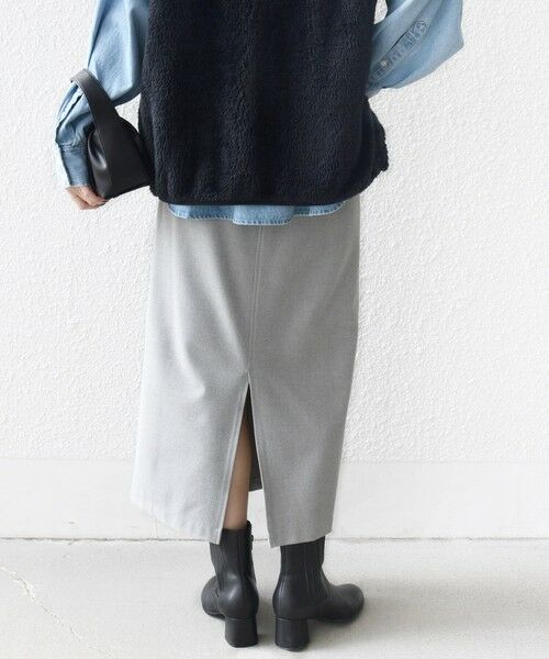 SHIPS / シップス ミニ・ひざ丈スカート | 〈手洗い可能〉両面起毛 ドロスト スカート | 詳細7