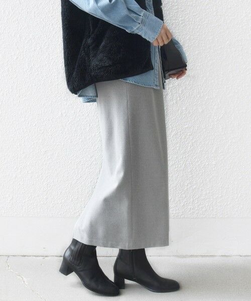 SHIPS / シップス ミニ・ひざ丈スカート | 〈手洗い可能〉両面起毛 ドロスト スカート | 詳細8