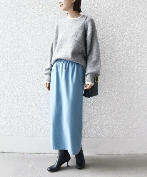 SHIPS / シップス ミニ・ひざ丈スカート | 〈手洗い可能〉両面起毛 ドロスト スカート | 詳細12