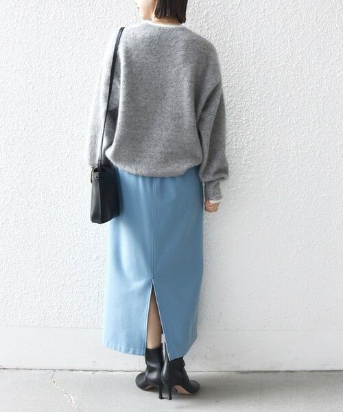 SHIPS / シップス ミニ・ひざ丈スカート | 〈手洗い可能〉両面起毛 ドロスト スカート | 詳細13