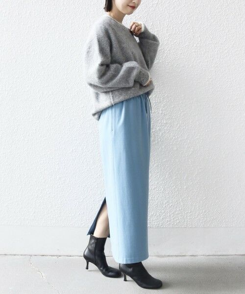 SHIPS / シップス ミニ・ひざ丈スカート | 〈手洗い可能〉両面起毛 ドロスト スカート | 詳細14