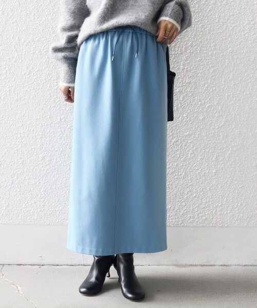 SHIPS / シップス ミニ・ひざ丈スカート | 〈手洗い可能〉両面起毛 ドロスト スカート | 詳細18