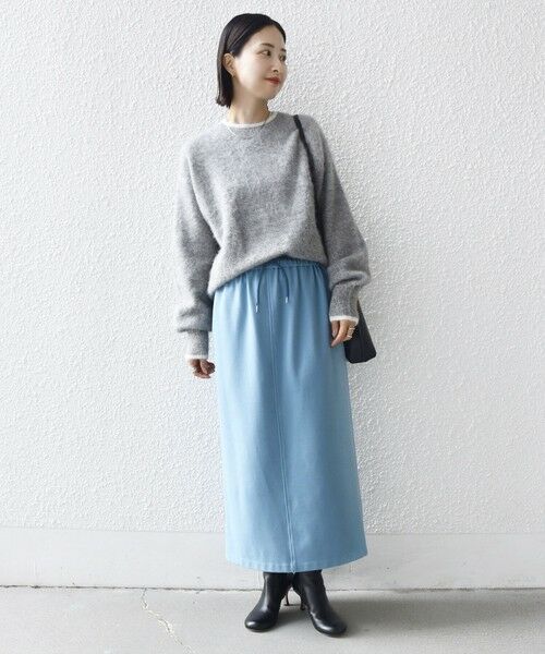 SHIPS / シップス ミニ・ひざ丈スカート | 〈手洗い可能〉両面起毛 ドロスト スカート | 詳細11