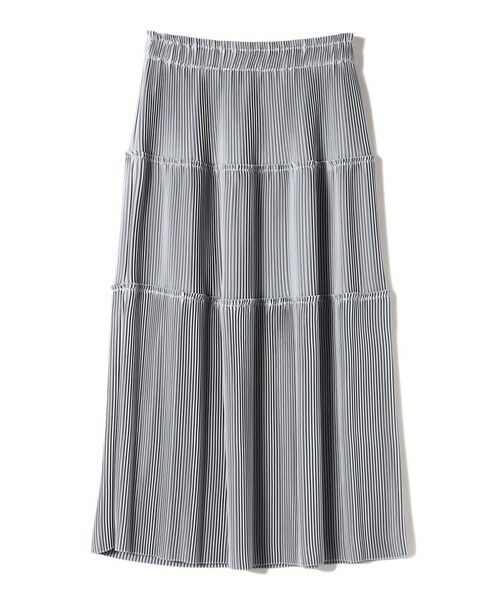 SHIPS / シップス ロング・マキシ丈スカート | 〈手洗い可能〉サテン プリーツ ティアード スカート | 詳細9