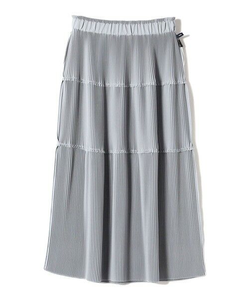 SHIPS / シップス ロング・マキシ丈スカート | 〈手洗い可能〉サテン プリーツ ティアード スカート | 詳細15