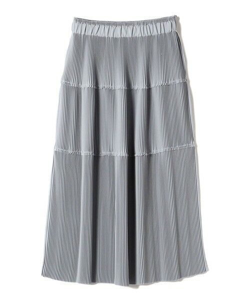 SHIPS / シップス ロング・マキシ丈スカート | 〈手洗い可能〉サテン プリーツ ティアード スカート | 詳細16