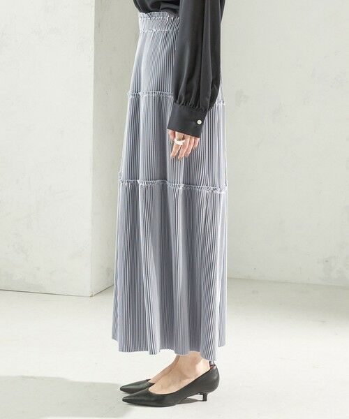 SHIPS / シップス ロング・マキシ丈スカート | 〈手洗い可能〉サテン プリーツ ティアード スカート | 詳細18