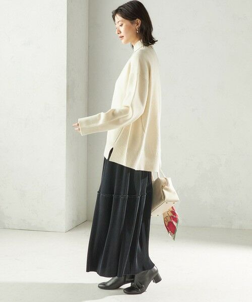 SHIPS / シップス ロング・マキシ丈スカート | 〈手洗い可能〉サテン プリーツ ティアード スカート | 詳細22