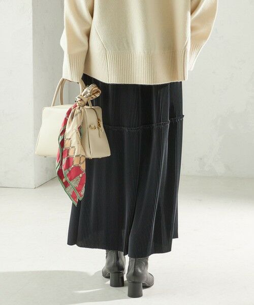SHIPS / シップス ロング・マキシ丈スカート | 〈手洗い可能〉サテン プリーツ ティアード スカート | 詳細27