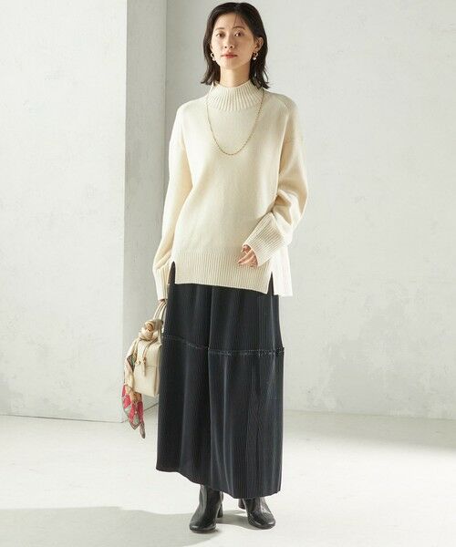 SHIPS / シップス ロング・マキシ丈スカート | 〈手洗い可能〉サテン プリーツ ティアード スカート | 詳細21