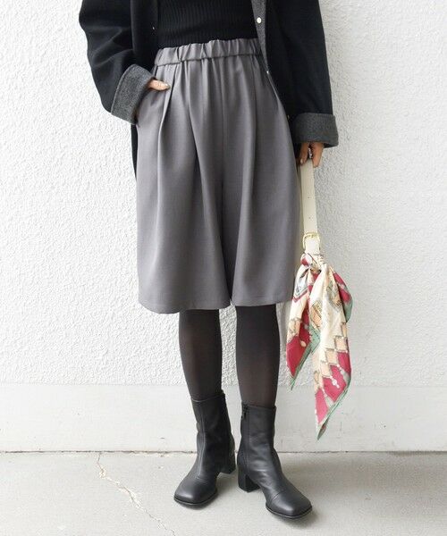 SHIPS / シップス ショート・ハーフ・半端丈パンツ | 〈洗濯機可能〉ドロスト タック ハーフ パンツ | 詳細5