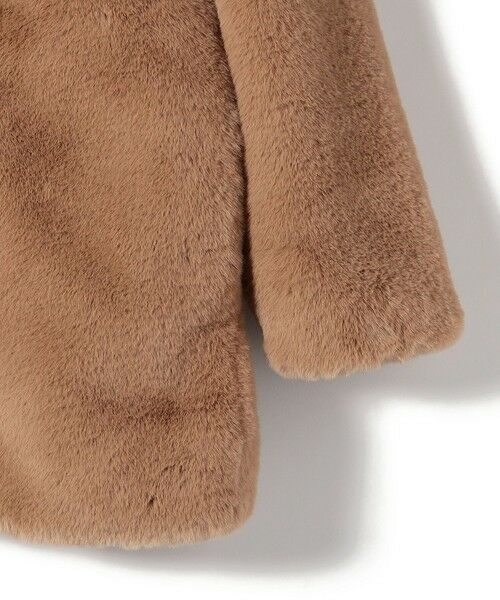 SHIPS / シップス その他アウター | SHIPS Primary Navy Label:フェイク ファー ノーカラー ハーフ コート | 詳細5