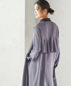 《予約》〈洗濯機可能〉ライト ダブルクロス バックフリル Aライン ワンピース（セレモニー対応可）