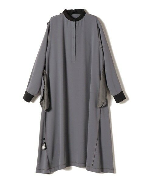 SHIPS / シップス ロング・マキシ丈ワンピース | 《予約》〈洗濯機可能〉ライト ダブルクロス バックフリル Aライン ワンピース（セレモニー対応可） | 詳細14