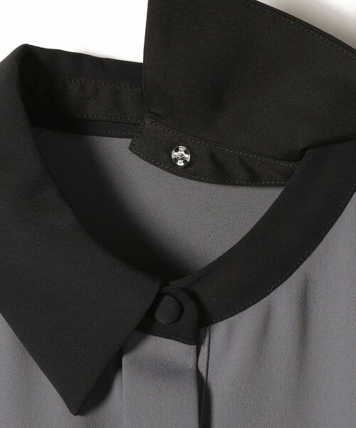 SHIPS / シップス ロング・マキシ丈ワンピース | 《予約》〈洗濯機可能〉ライト ダブルクロス バックフリル Aライン ワンピース（セレモニー対応可） | 詳細17