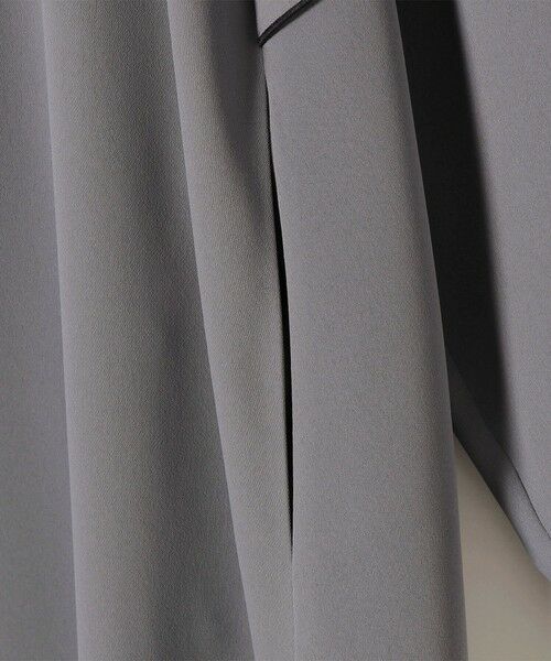 SHIPS / シップス ロング・マキシ丈ワンピース | 《予約》〈洗濯機可能〉ライト ダブルクロス バックフリル Aライン ワンピース（セレモニー対応可） | 詳細19