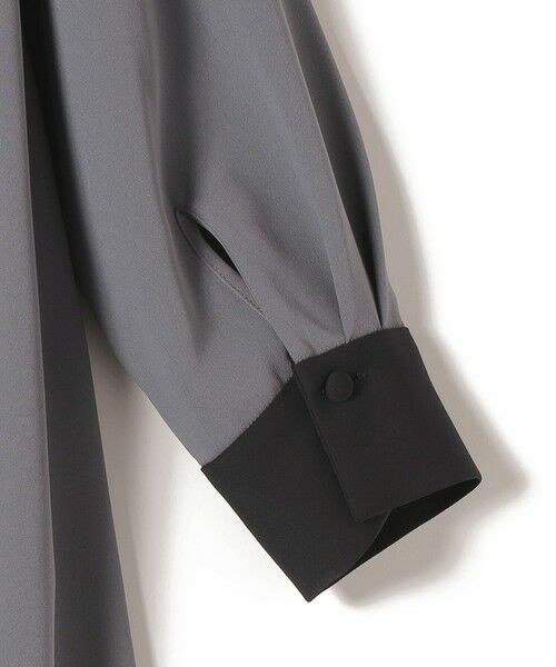 SHIPS / シップス ロング・マキシ丈ワンピース | 《予約》〈洗濯機可能〉ライト ダブルクロス バックフリル Aライン ワンピース（セレモニー対応可） | 詳細20