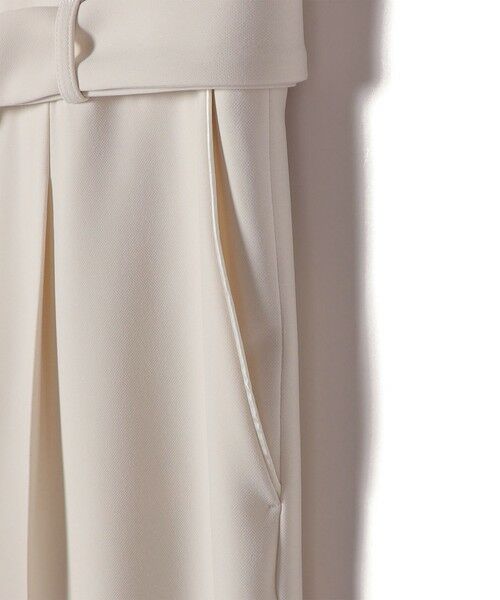 SHIPS / シップス サロペット・オールインワン | 《予約》〈手洗い可能〉ダブル クロス Ｖネック ベルト付 オールインワン（セレモニー対応可） | 詳細14