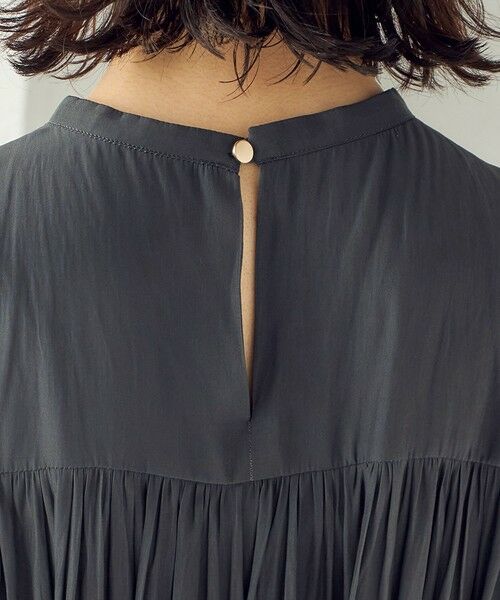 SHIPS / シップス ロング・マキシ丈ワンピース | 〈手洗い可能〉カッセン ギャザー ベルト付き 長袖 ワンピース | 詳細13