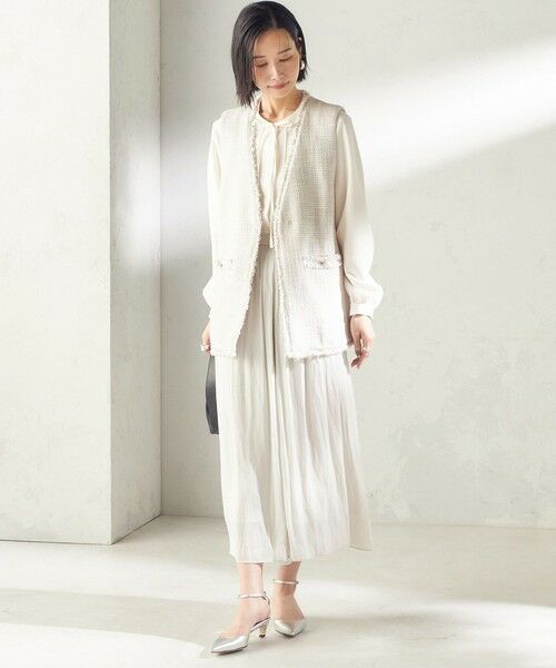 SHIPS / シップス ベスト | トライスピン 杢 ツイード カラーレス ジレ（セレモニー対応可） | 詳細10