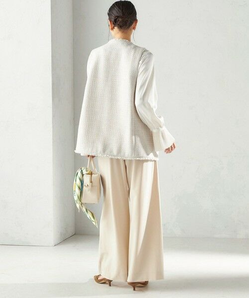 SHIPS / シップス ベスト | 《予約》トライスピン 杢 ツイード カラーレス ジレ（セレモニー対応可） | 詳細3