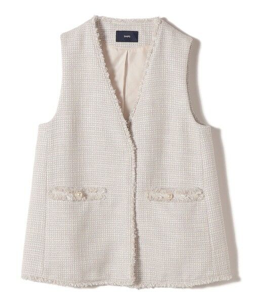 SHIPS / シップス ベスト | トライスピン 杢 ツイード カラーレス ジレ（セレモニー対応可） | 詳細16
