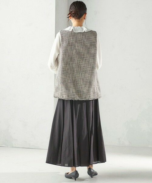 SHIPS / シップス ベスト | 《予約》トライスピン 杢 ツイード カラーレス ジレ（セレモニー対応可） | 詳細14