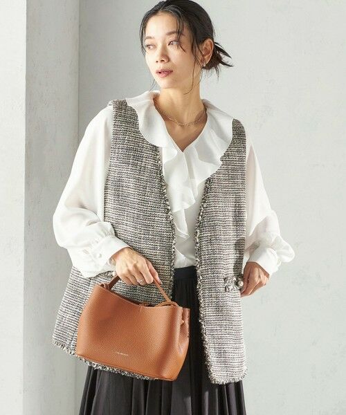 SHIPS / シップス ベスト | 《予約》トライスピン 杢 ツイード カラーレス ジレ（セレモニー対応可） | 詳細15