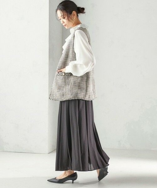 SHIPS / シップス ベスト | トライスピン 杢 ツイード カラーレス ジレ（セレモニー対応可） | 詳細20