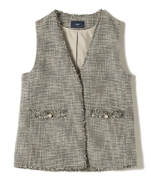 SHIPS / シップス ベスト | 《予約》トライスピン 杢 ツイード カラーレス ジレ（セレモニー対応可） | 詳細20