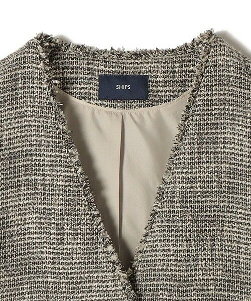 SHIPS / シップス ベスト | 《予約》トライスピン 杢 ツイード カラーレス ジレ（セレモニー対応可） | 詳細22