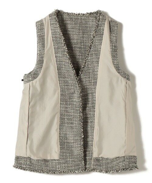 SHIPS / シップス ベスト | 《予約》トライスピン 杢 ツイード カラーレス ジレ（セレモニー対応可） | 詳細26