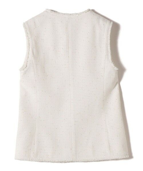 SHIPS / シップス ベスト | 《予約》ランダム ラメ ノーカラー ボックス ジレ（セレモニー対応可） | 詳細14