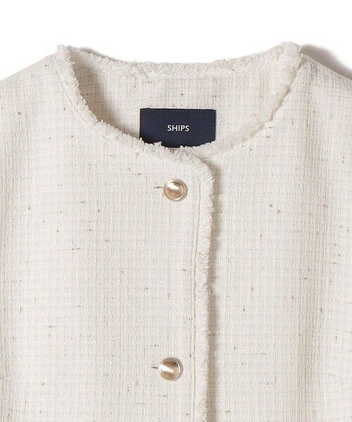 SHIPS / シップス ベスト | 《予約》ランダム ラメ ノーカラー ボックス ジレ（セレモニー対応可） | 詳細15