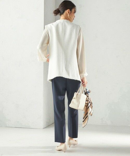 SHIPS / シップス ベスト | 《予約》ランダム ラメ ノーカラー ボックス ジレ（セレモニー対応可） | 詳細4