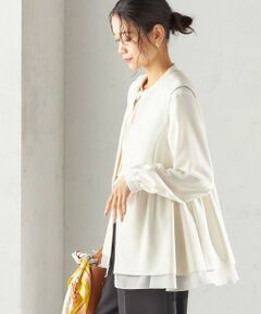 《予約》ダブル クロス レイヤード ペプラム ジレ（セレモニー対応可）