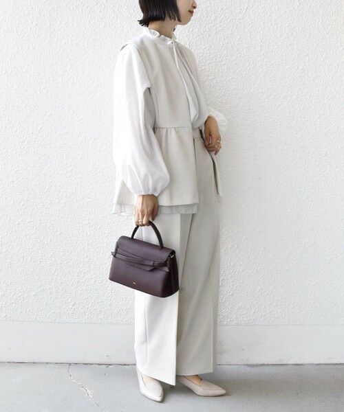 SHIPS / シップス ベスト | ダブル クロス レイヤード ペプラム ジレ（セレモニー対応可） | 詳細11