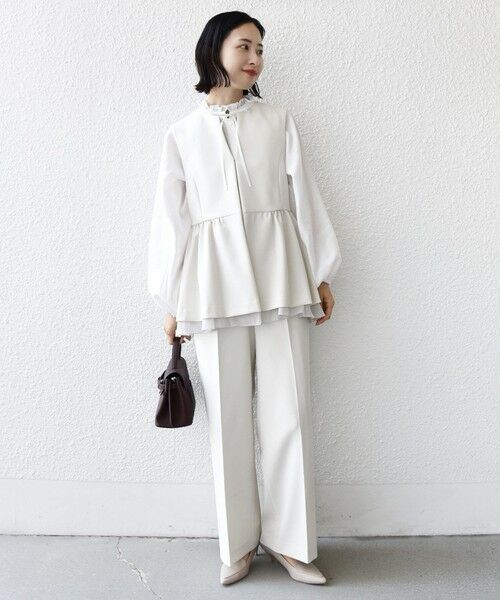 SHIPS / シップス ベスト | ダブル クロス レイヤード ペプラム ジレ（セレモニー対応可） | 詳細17