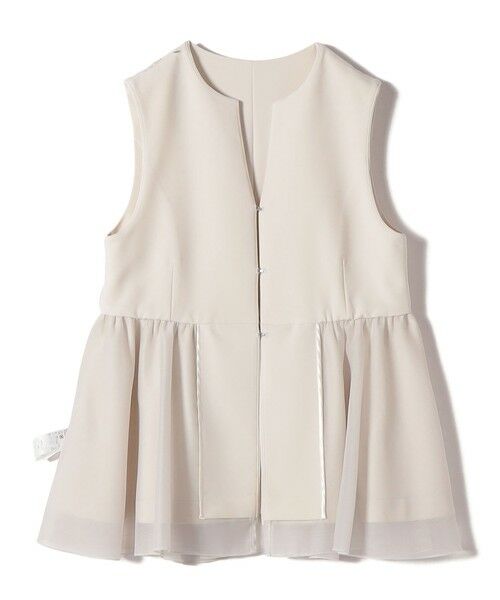 SHIPS / シップス ベスト | 《予約》ダブル クロス レイヤード ペプラム ジレ（セレモニー対応可） | 詳細15