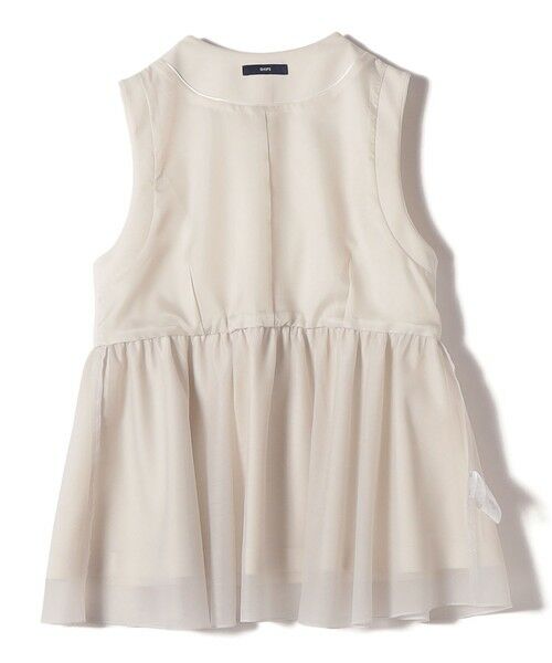 SHIPS / シップス ベスト | 《予約》ダブル クロス レイヤード ペプラム ジレ（セレモニー対応可） | 詳細16