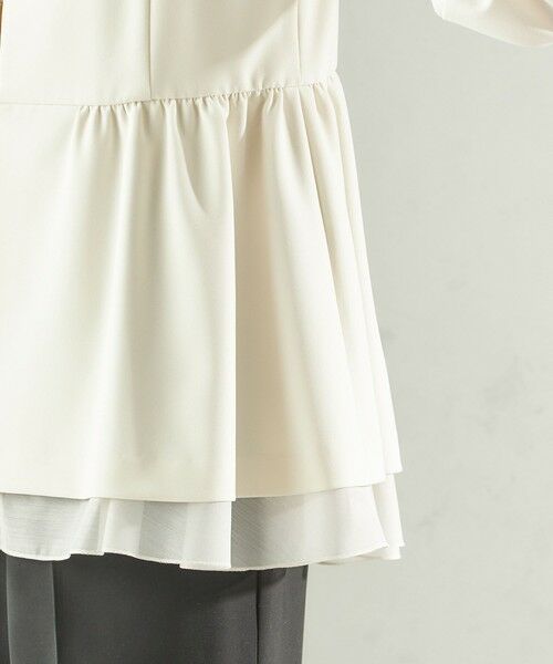 SHIPS / シップス ベスト | 《予約》ダブル クロス レイヤード ペプラム ジレ（セレモニー対応可） | 詳細21