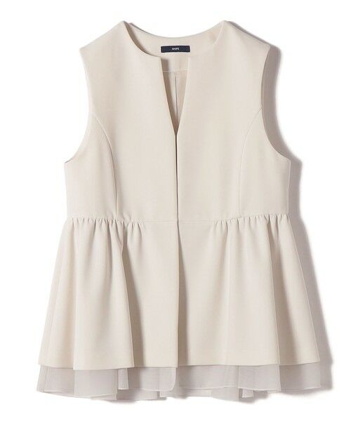 SHIPS / シップス ベスト | ダブル クロス レイヤード ペプラム ジレ（セレモニー対応可） | 詳細19