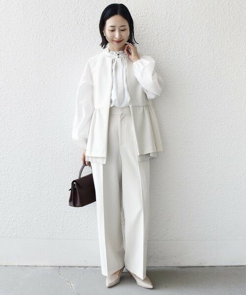 SHIPS / シップス ベスト | ダブル クロス レイヤード ペプラム ジレ（セレモニー対応可） | 詳細9